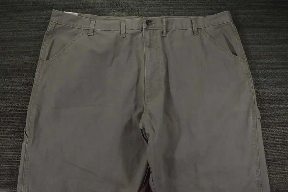 Wrangler Workwear Pants Mens 44x32 Gray Utility Carpenter Canvas Work